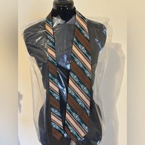 Vintage 1970s Beau Brummell Men’s Neck Tie Striped Floral Geometric Designs